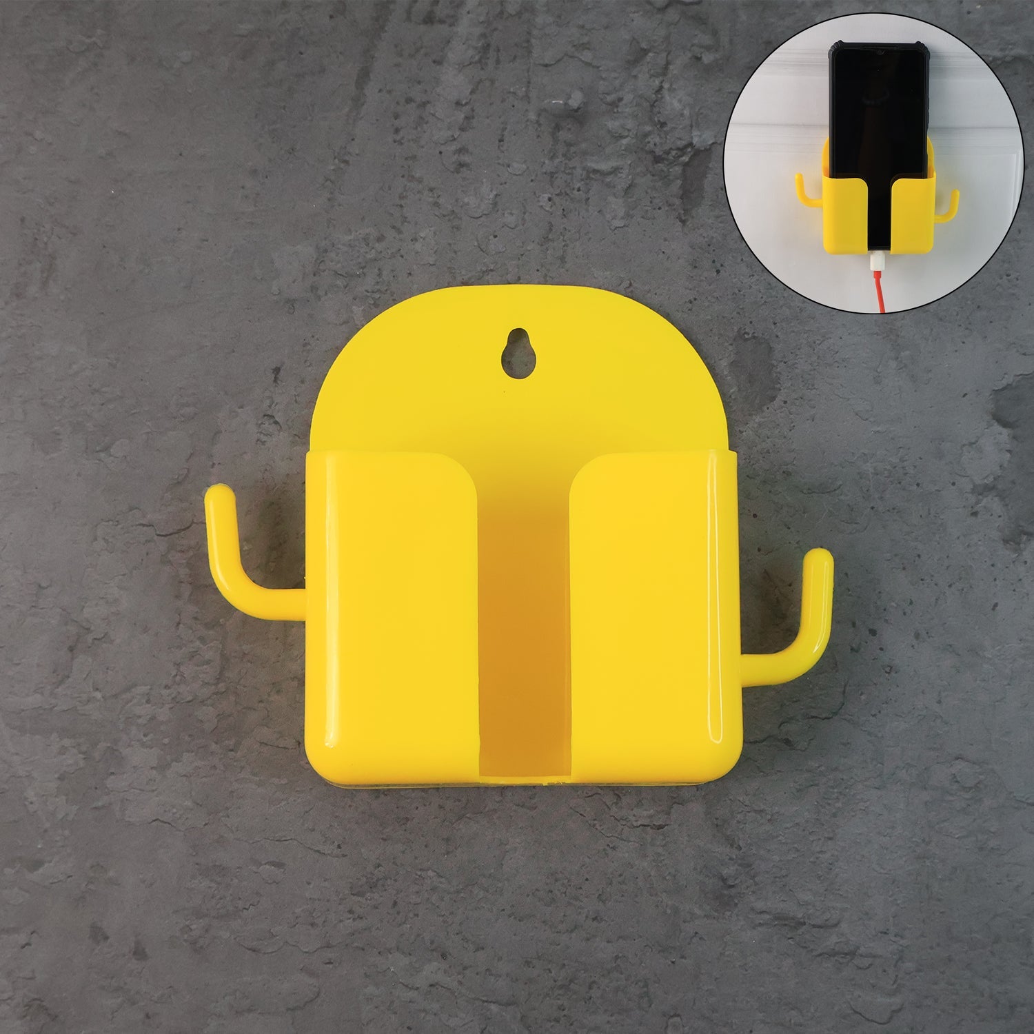 1 Pc Wallmount Mobile Stand With Hook for and stuffs purposes. (Mix Color / 1 Pc) 1 Pc Wallmount Mobile Stand With Hook for and stuffs purposes. (Mix Color / 1 Pc)